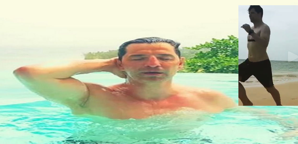 Δείτε τον Ρουβά να προπονείται στην παραλία του Αγίου Δομίνικου! Γιατί έχει μαύρη ζώνη κάτω από το στήθος του; VIDEO