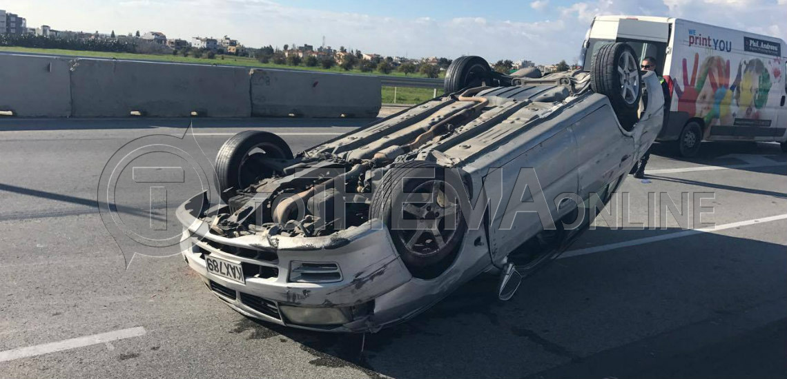Τροχαίο ατύχημα στη Λεμεσό - Αναποδογύρισε όχημα – Στο Νοσοκομείο οδηγός - ΦΩΤΟΓΡΑΦΙΕΣ