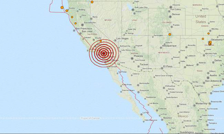 Σεισμός 4,7 βαθμών Ρίχτερ ανατολικά του Λος Άντζελες