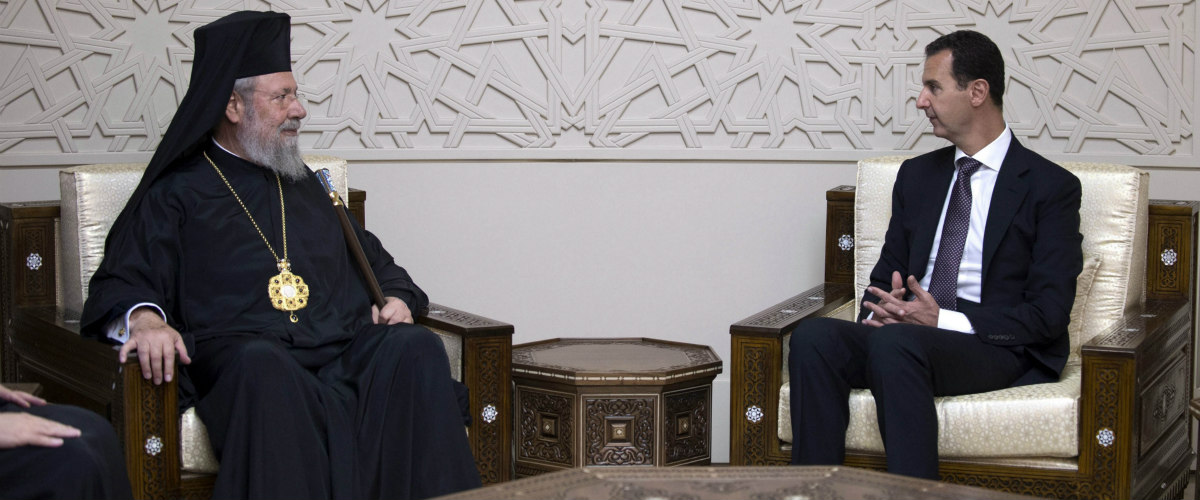 Με το Σύρο Πρόεδρο συναντήθηκε στη Δαμασκό ο Αρχιεπίσκοπος Κύπρου