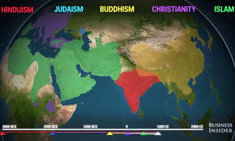 Πώς εξαπλώθηκαν οι μεγαλύτερες θρησκείες στον πλανήτη μας - VIDEO