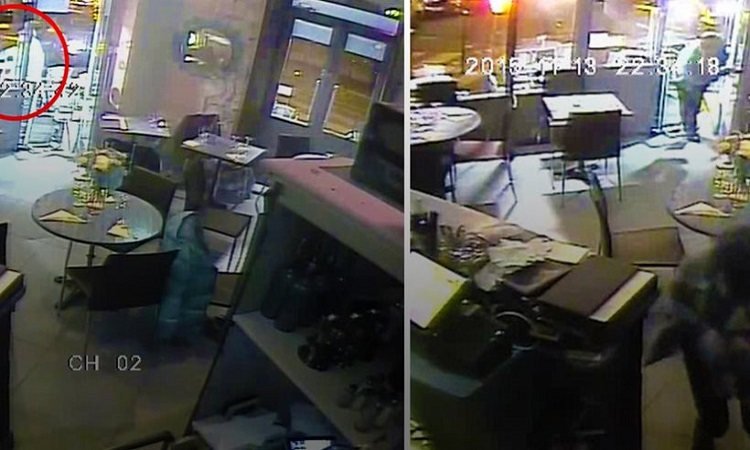 Η στιγμή της επίθεσης τρομοκράτη σε εστιατόριο στο Παρίσι - VIDEO