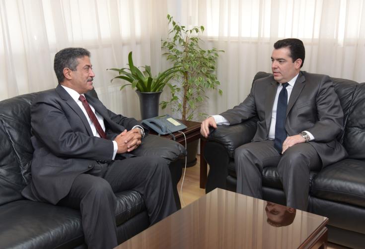 Διμερείς, ασφάλεια και Κυπριακό στη συνάντηση ΥΠΑΜ με Πρέσβη Ιορδανίας