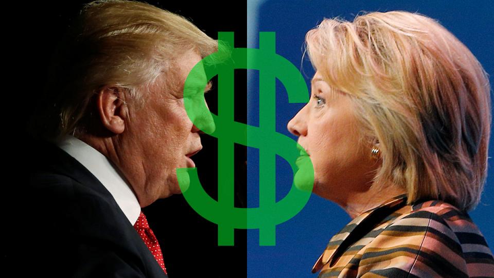 ΗΠΑ: Τα χρήματα που ξόδεψαν Κλίντον και Τραμπ για την προεκλογική τους καμπάνια