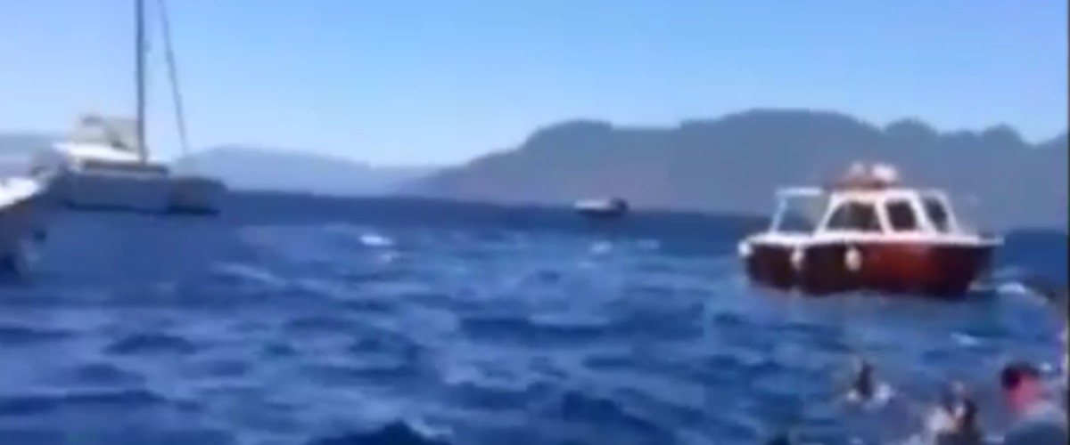 Αίγινα, βίντεο ντοκουμέντο -Τα πρώτα λεπτά μετά τη σύγκρουση των σκαφών - VIDEO