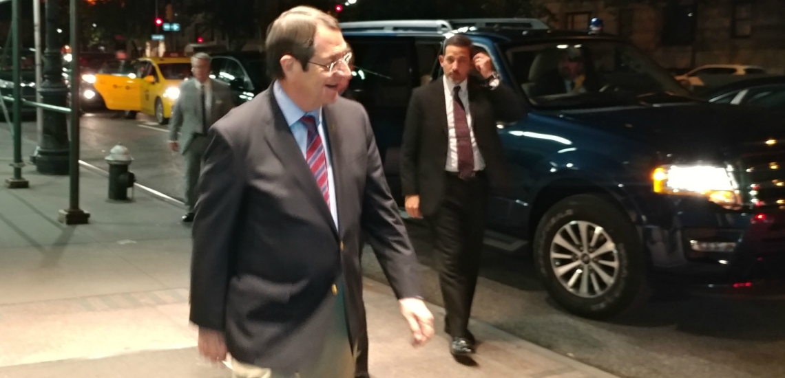 Στη Νέα Υόρκη ο Πρόεδρος Αναστασιάδης για το δείπνο με Γκουτέρες  και Ακιντζί