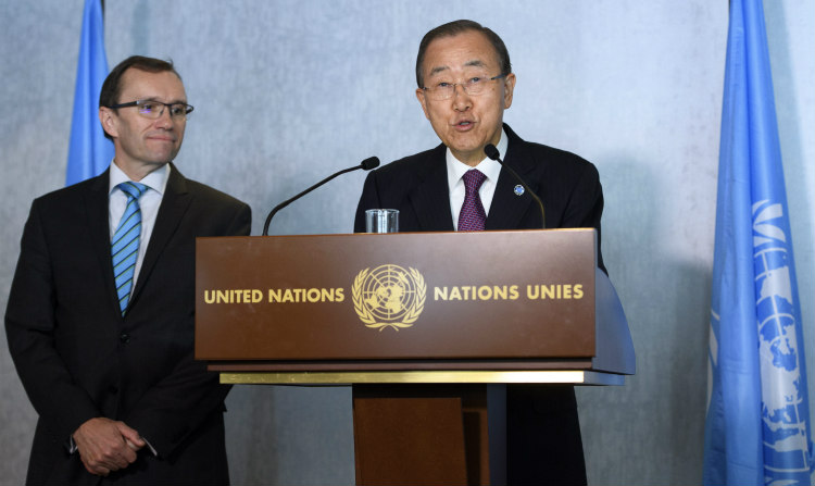 Ο Ειντε ενημερώνει Μπαν για συνομιλίες στο Μοντ Πελεράν, δήλωσε ο εκπρόσωπος του ΓΓ του ΟΗΕ