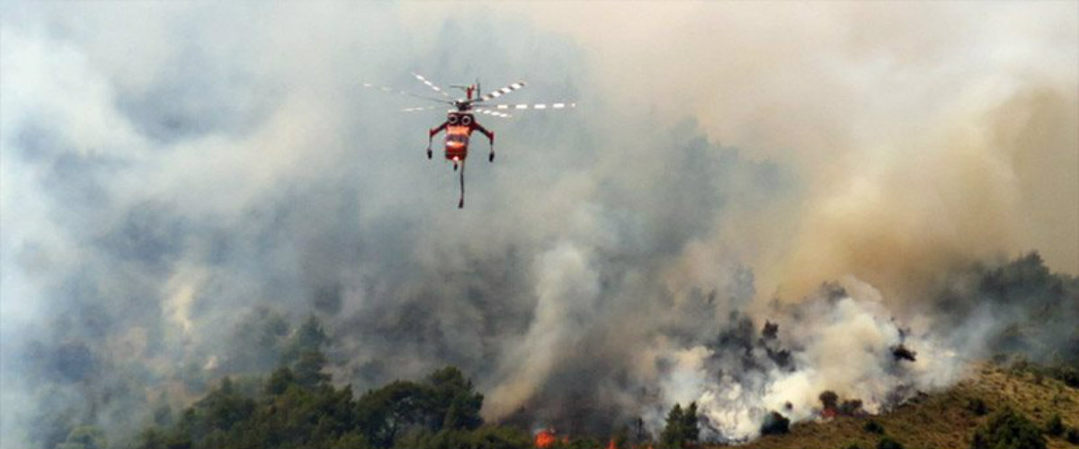 Μάχη με τις φλόγες στα Δερβενοχώρια – Ισχυροί άνεμοι δυσχεραίνουν το έργο των Πυροσβεστών
