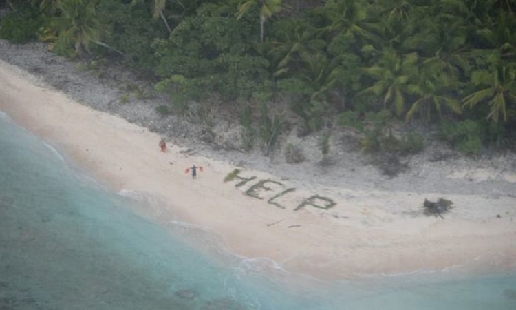 Απίστευτο!  Ναυαγοί σώθηκαν χάρη σε μήνυμα στην άμμο