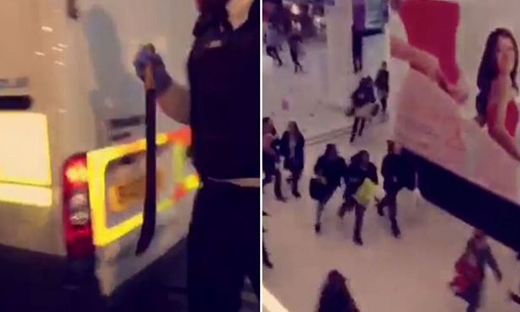 Πανικός σε εμπορικό κέντρο στη Βρετανία από άγνωστο με μαχαίρι (Βίντεο)