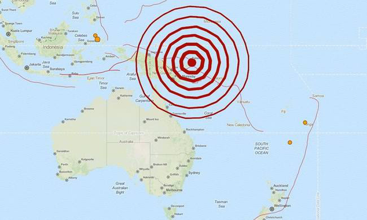 Σεισμική δόνηση μεγέθους 7,1 βαθμών στην Παπούα Νέα Γουινέα – Σε συναγερμό οι αρχές για τσουνάμι