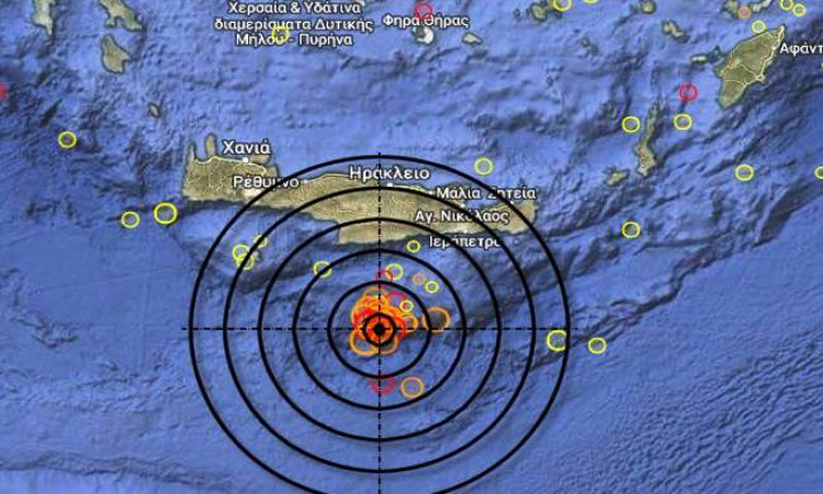 «Χοροπηδάει» για τα καλά η Κρήτη! Σεισμός 4,7 ρίχτερ  στον υποθαλάσσιο χώρο της Ιεράπετρας