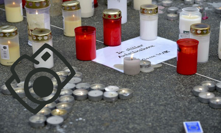Συμβολικά κεράκια και θρήνος στο σχολείο των θυμάτων της αεροπορικής τραγωδίας στις Άλπεις (ΦΩΤΟ)