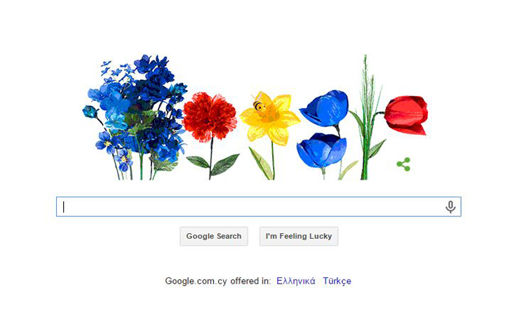 Ανοιξιάτικο Google doodle στη μηχανή αναζήτησης σήμερα
