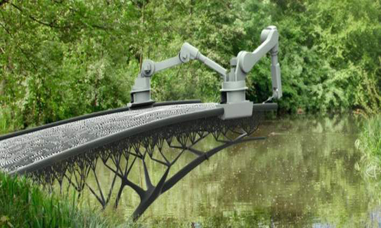 Το είδαμε και αυτό: Ρομπότ τυπώνει τρισδιάστατη γέφυρα από ατσάλι