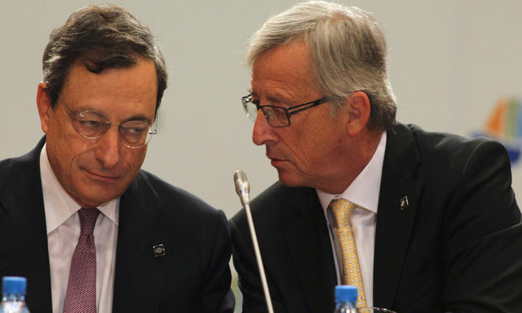 Τηλεδιάσκεψη Τουσκ-Γιούνκερ-Ντράγκι-Ρέγκλιγκ ενόψει συνόδου ευρωζώνης