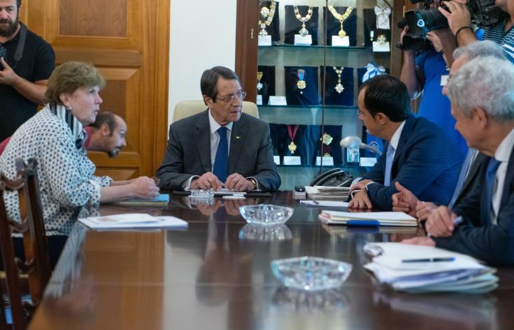 Ολοκληρώθηκε η συνάντηση Προέδρου Αναστασιάδη με Λουτ 