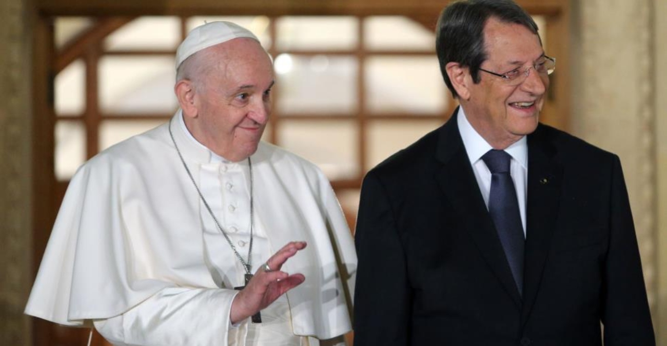 Στο Βατικανό ο Πρόεδρος Αναστασιάδης -  Θα γίνει δεκτός από τον Πάπα Φραγκίσκο τη Δευτέρα