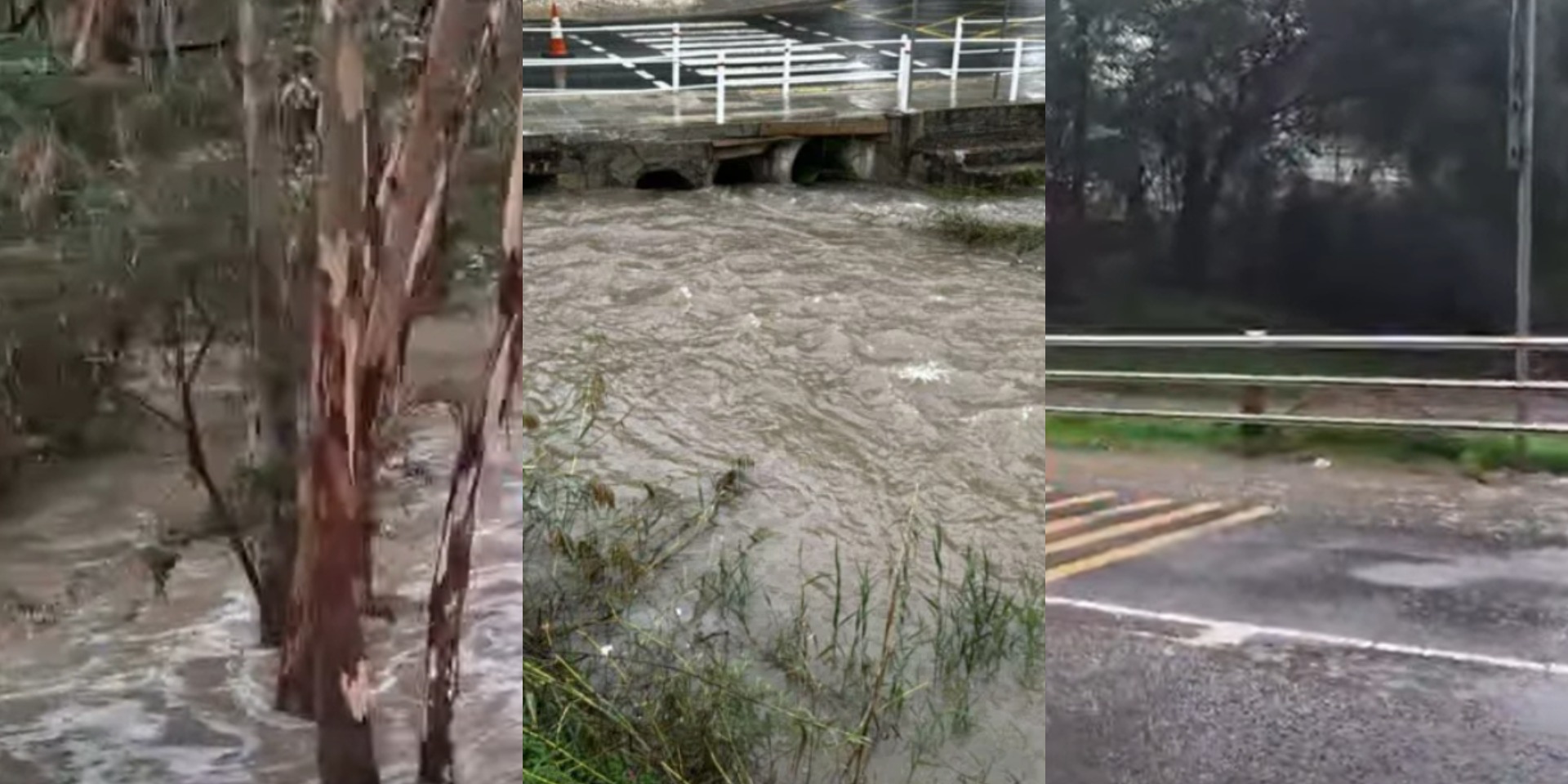 VIDEO: Ορμητικός ο Πεδιαίος μετά από τις καταρρακτώδεις βροχές - Πλησιάζει στο οδόστρωμα το νερό