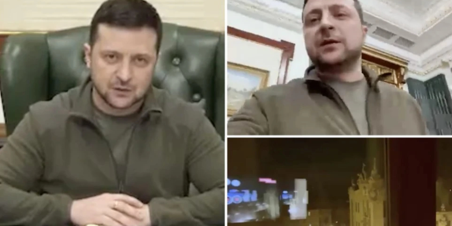 Πόλεμος στην Ουκρανίας: «Μένω στο Κίεβο και δεν φοβάμαι κανέναν», λέει ο Ζελένσκι μέσα από το γραφείο του
