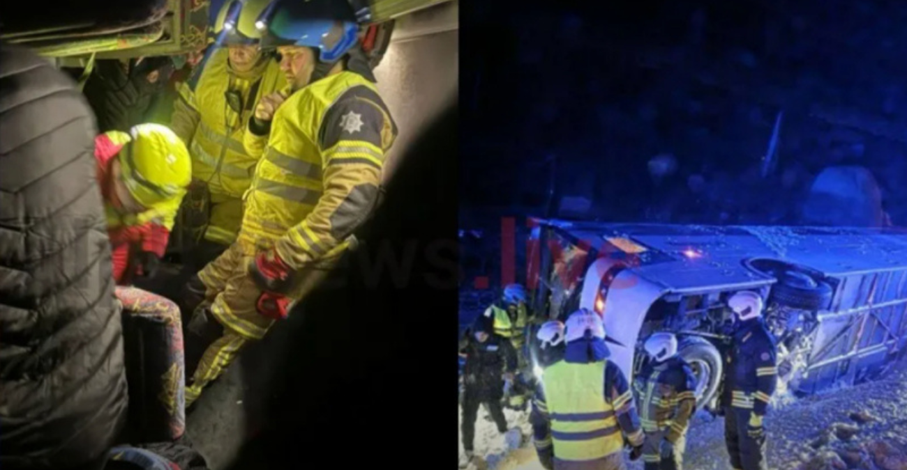 Aτύχημα για την Εθνική Κύπρου Χάντμπολ στην Εσθονία - Ανατράπηκε το λεωφορείο της αποστολής, δύο τραυματίες