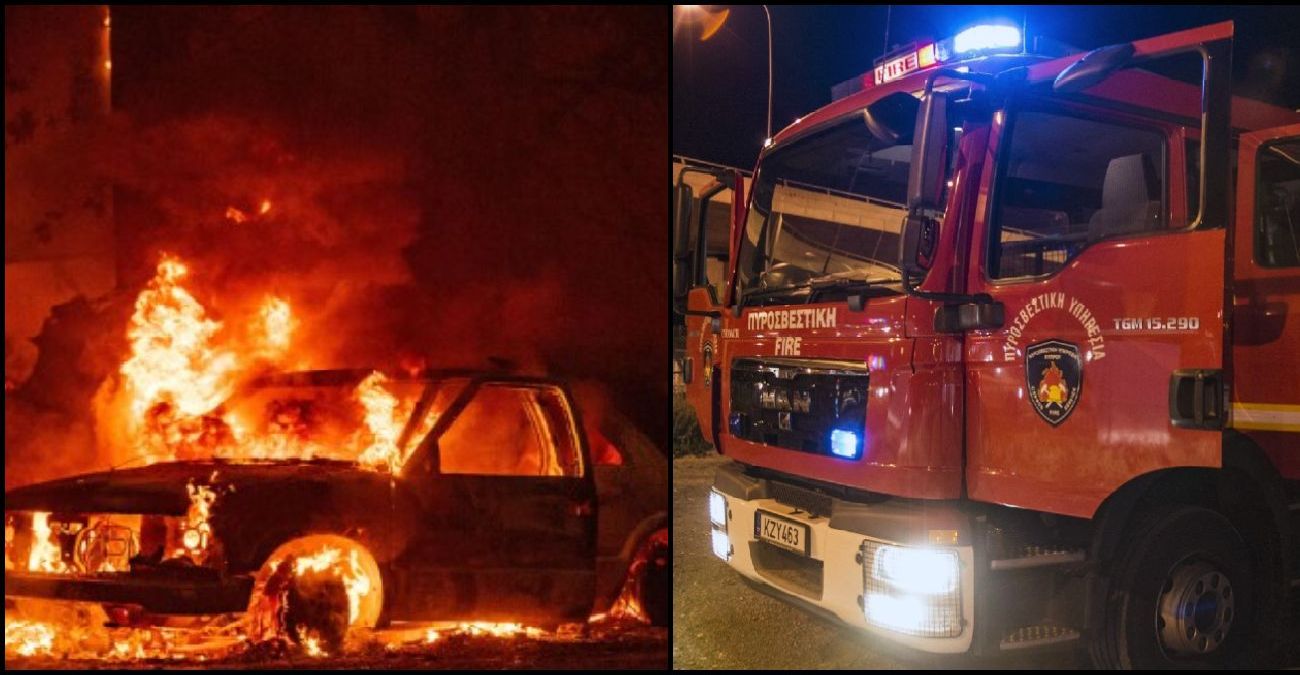 «Τυλίχθηκαν» στις φλόγες τρία οχήματα στη Λευκωσία - Καταστράφηκαν ολοσχερώς τα δύο - «Βλέπουν» εμπρησμό