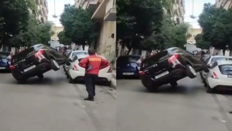 Aπίστευτο τροχαίο στο κέντρο της Αθήνας - Όλοι απόρησαν πώς το έκανε αυτό ο οδηγός - Δείτε βίντεο 
