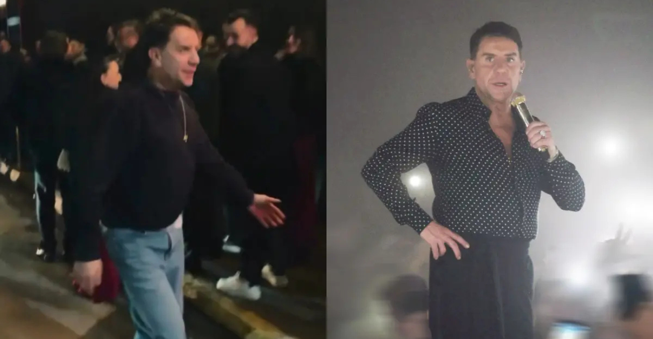 Γιώργος Μαζωνάκης: Χαιρέτισε τον κόσμο που περίμενε στην ουρά για να μπει στο μαγαζί που τραγουδάει