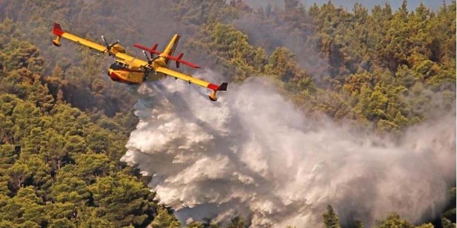 Μεγάλη πυρκαγιά στη Λυσό της Πάφου - Στη μάχη πέντε πτητικά μέσα