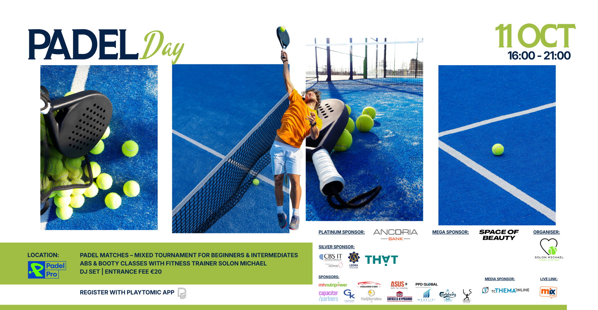 5ο Padel Day Tournament! Μια μεγάλη γιορτή γεμάτη Padel, Fitness, Μουσική & Διασκέδαση!