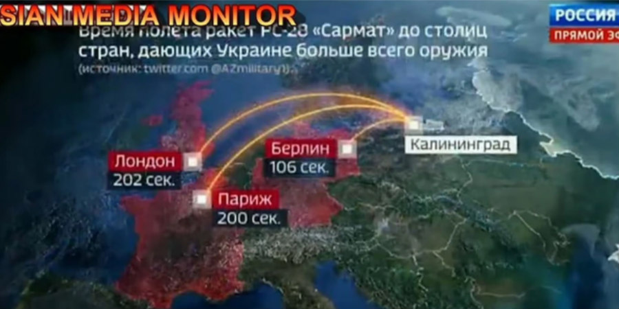 Ρωσία: «Σε 202 δευτερόλεπτα το Λονδίνο δεν θα υπάρχει πια» - Πυρηνικές απειλές σε τηλεοπτική εκπομπή
