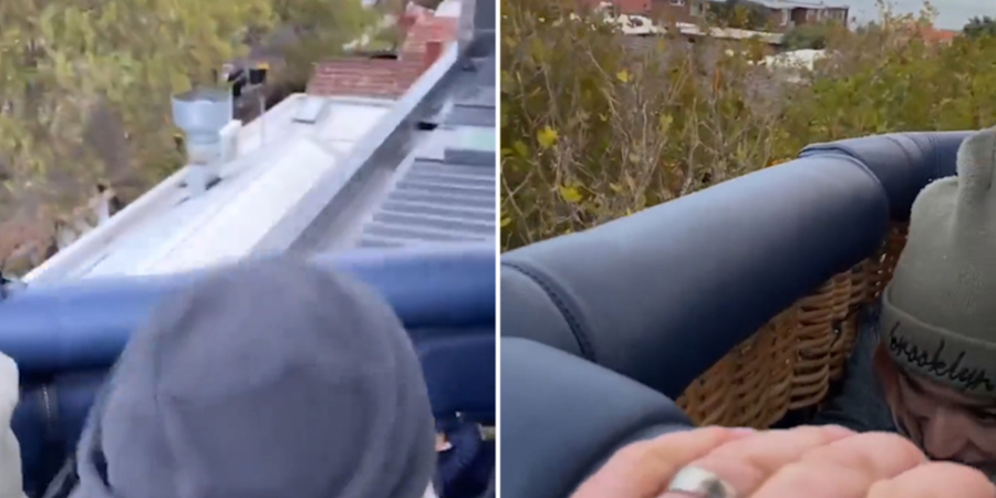 Μελβούρνη: Η στιγμή που αερόστατο με 12 άτομα πέφτει σε στέγες σπιτιών - Δείτε το βίντεο