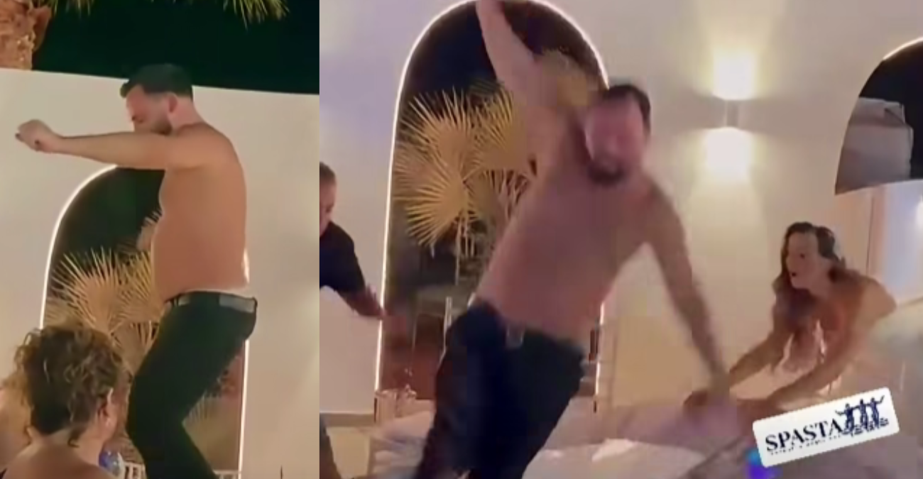 Viral γαμήλιο στιγμιότυπο στην Κύπρο: Ανέβηκε στο τραπέζι, αυτό ράγισε και βρέθηκε στο πάτωμα