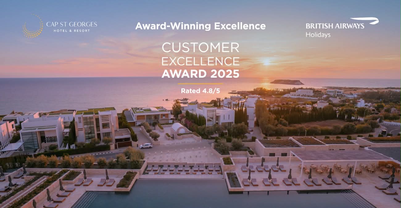Η Αριστεία στον Τουρισμό: Το Cap St Georges Hotel & Resort τιμήθηκε με το British Airways Holidays Customer Excellence Award 2025