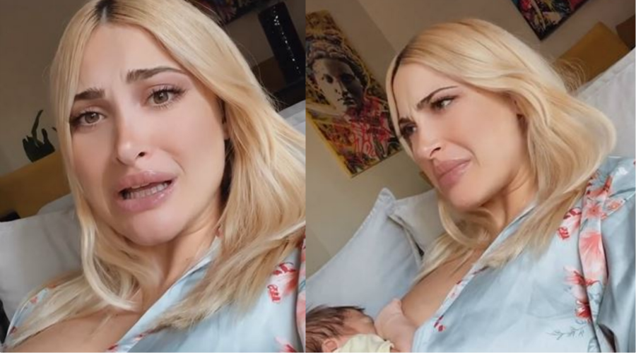 Ιωάννα Τούνη: Θηλάζει τον νεογέννητο μπέμπη της on camera (Βίντεο)