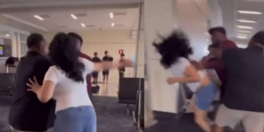 Χαμός σε αεροδρόμιο με...μπουνιές και χαστούκια - Δείτε βίντεο