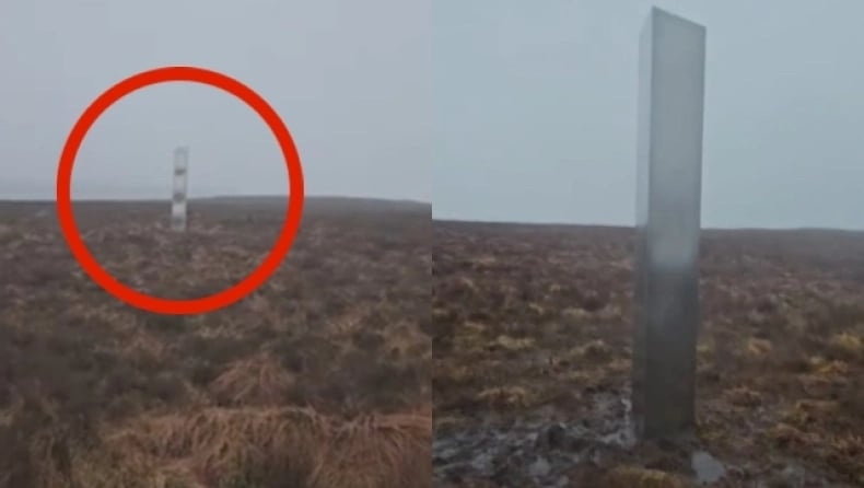 Μυστηριώδης ασημένιος μονόλιθος ανακαλύφθηκε στην Ουαλία: «Μοιάζει με UFO» - Δείτε βίντεο