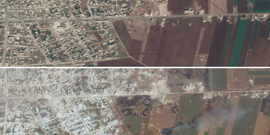 ΣΥΡΙΑ: «Κρανίου τόπος» η  Ιντλίμπ – Εικόνες από το πριν και το μετά της καταστροφής – ΦΩΤΟΓΡΑΦΙΕΣ&VIDEO