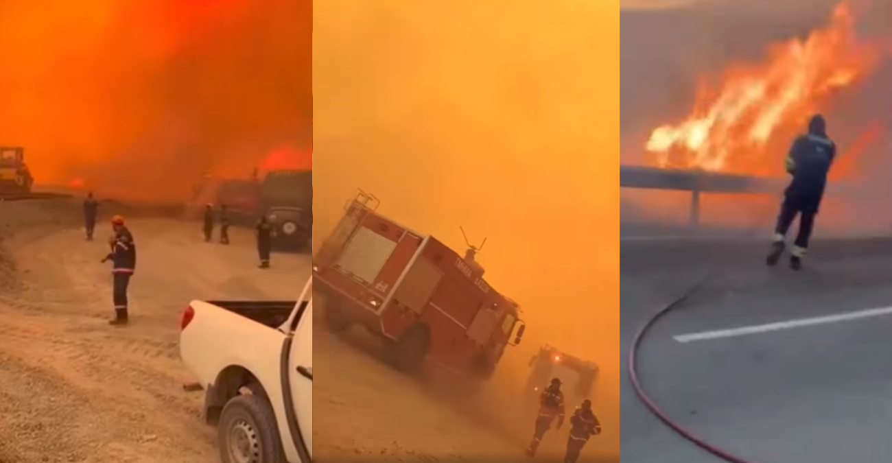 Συγκλονιστικό βίντεο με δασοπυροσβέστες να παλεύουν μέσα στη φωτιά - Ουρλιαχτά , φωνές «Eλάτε ποδα ούλοι... καταστροφή μεγάλη»