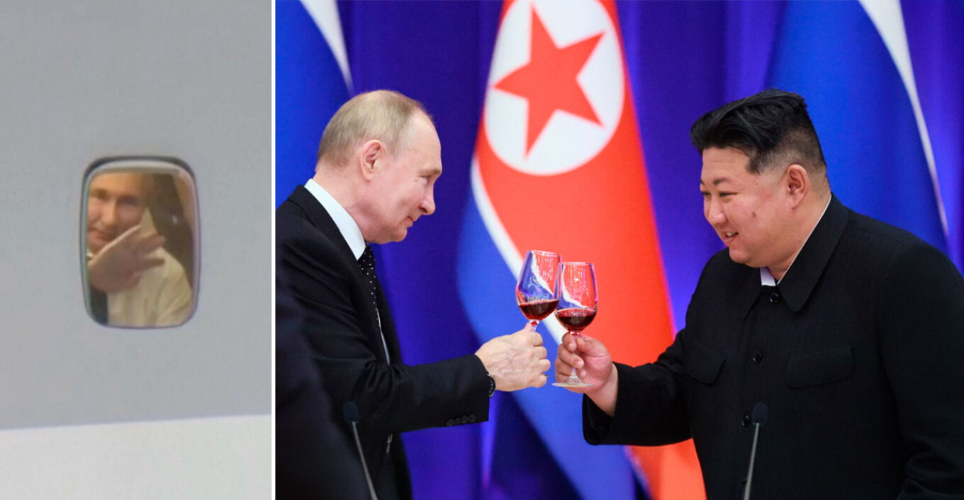 O Πούτιν αποχαιρετά τον Κιμ Γιονγκ Ουν κουνώντας του το χέρι από το παράθυρο του αεροπλάνου - Δείτε βίντεο