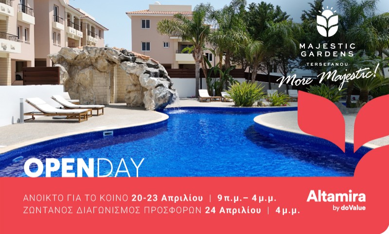 Open Day & Live Bidding από την Altamira στο Majestic Gardens  με τιμές από €45.000