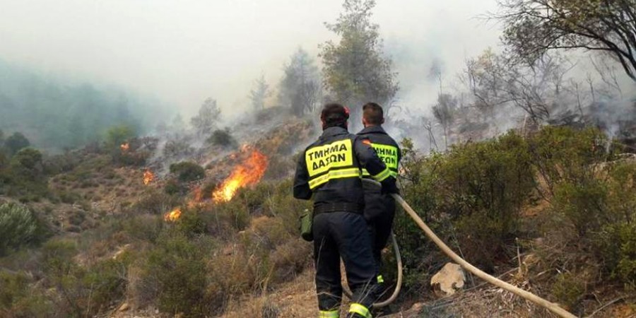 Δασική πυρκαγιά στην Κοινότητα Κάθηκα - Παρέμειναν δυνάμεις πυρόσβεσης για αντιμετώπιση πιθανής αναζωπύρωσης