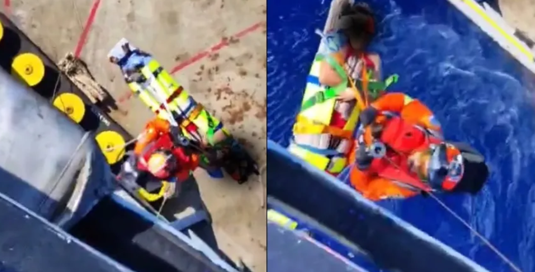 ΒΙΝΤΕΟ: Καρέ-καρέ η επιχείρηση αεροδιακομιδής ασθενή από πλοίο