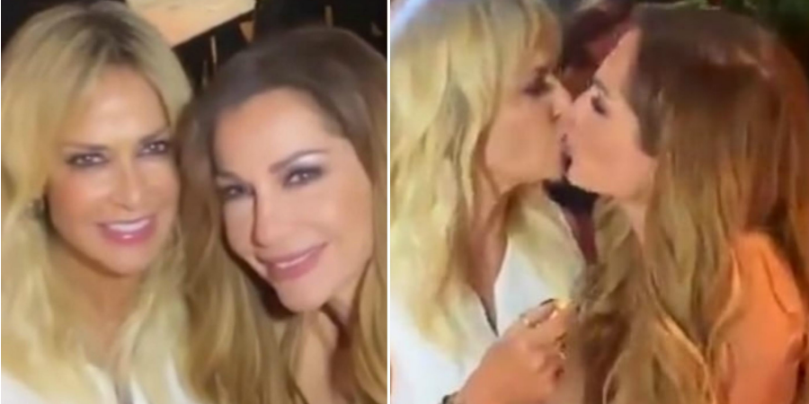 Άννα Βίσση – Δέσποινα Βανδή: Αντάλλαξαν καυτό φιλί στο στόμα σε βραδινή τους έξοδο! (Βίντεο)