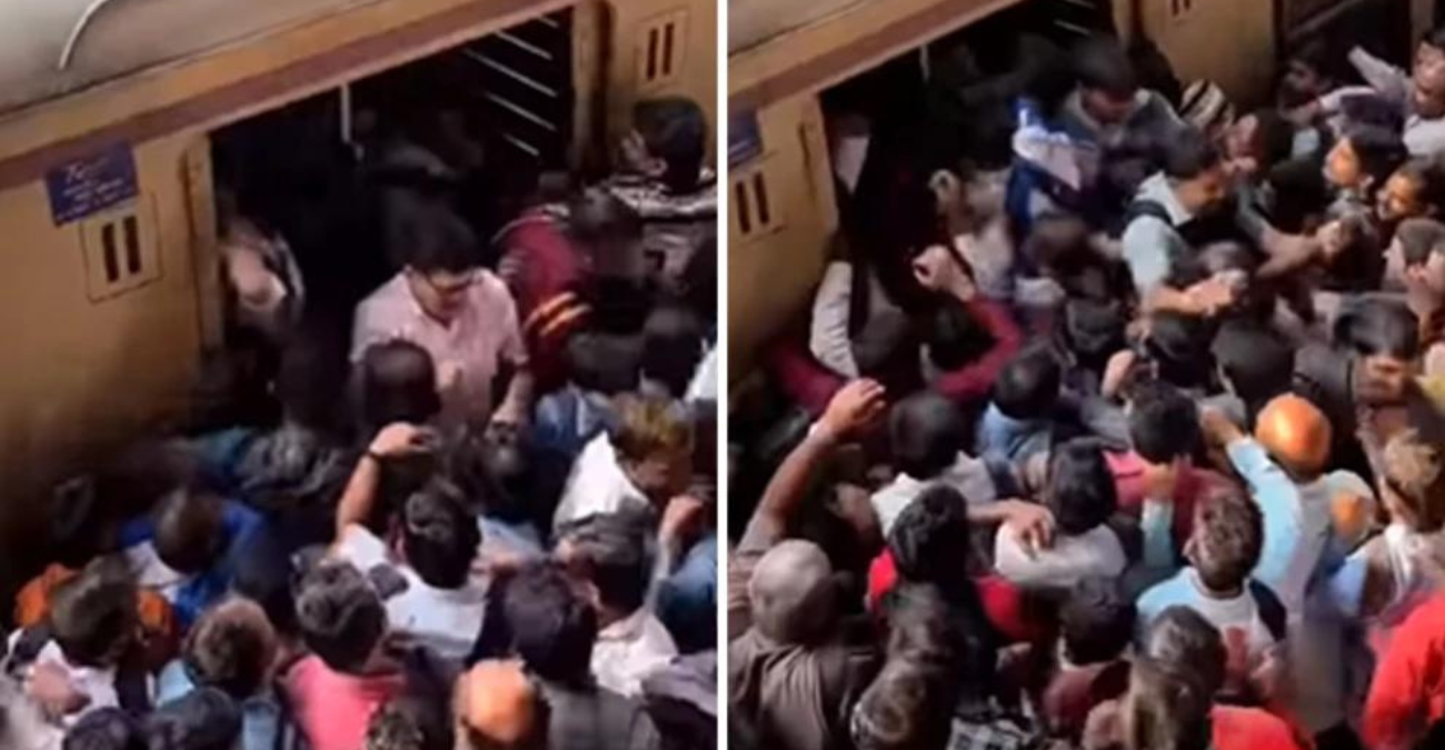 Χαμός: Μια απλή, καθημερινή στα μέσα μεταφοράς της Βομβάης - Βίντεο