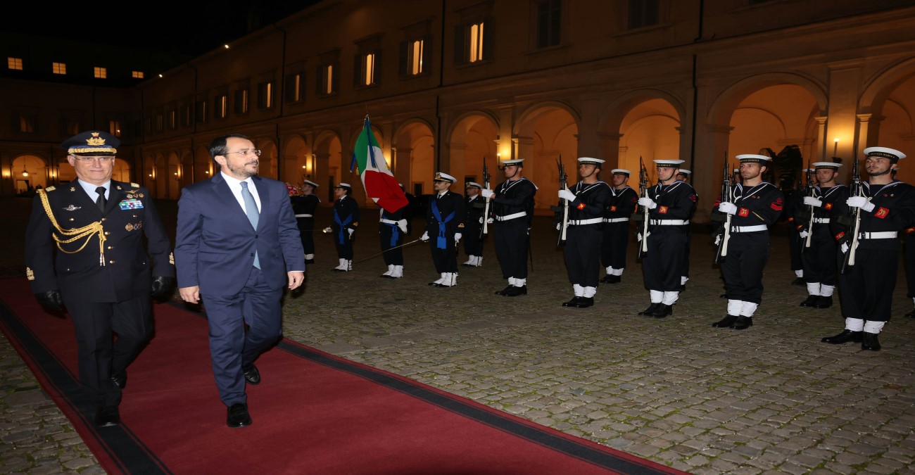 Συναντήθηκε με τον Πρόεδρο της Ιταλίας ο ΠτΔ - Τον προσκάλεσε να επισκεφθεί την Κύπρο 