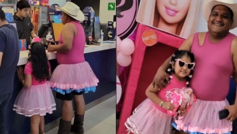 Η συγκινητική χειρονομία ενός πατέρα στο Μεξικό: Έβαλε την ίδια φούστα με την κόρη του για να δουν την «Barbie» - Bίντεο 