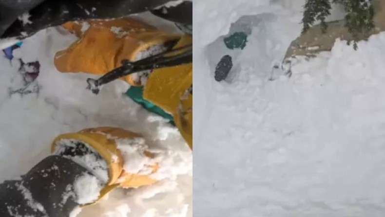 Θαυματουργή διάσωση: Σκιέρ έσωσε άνθρωπο που θάφτηκε ζωντανός από χιονοστιβάδα 