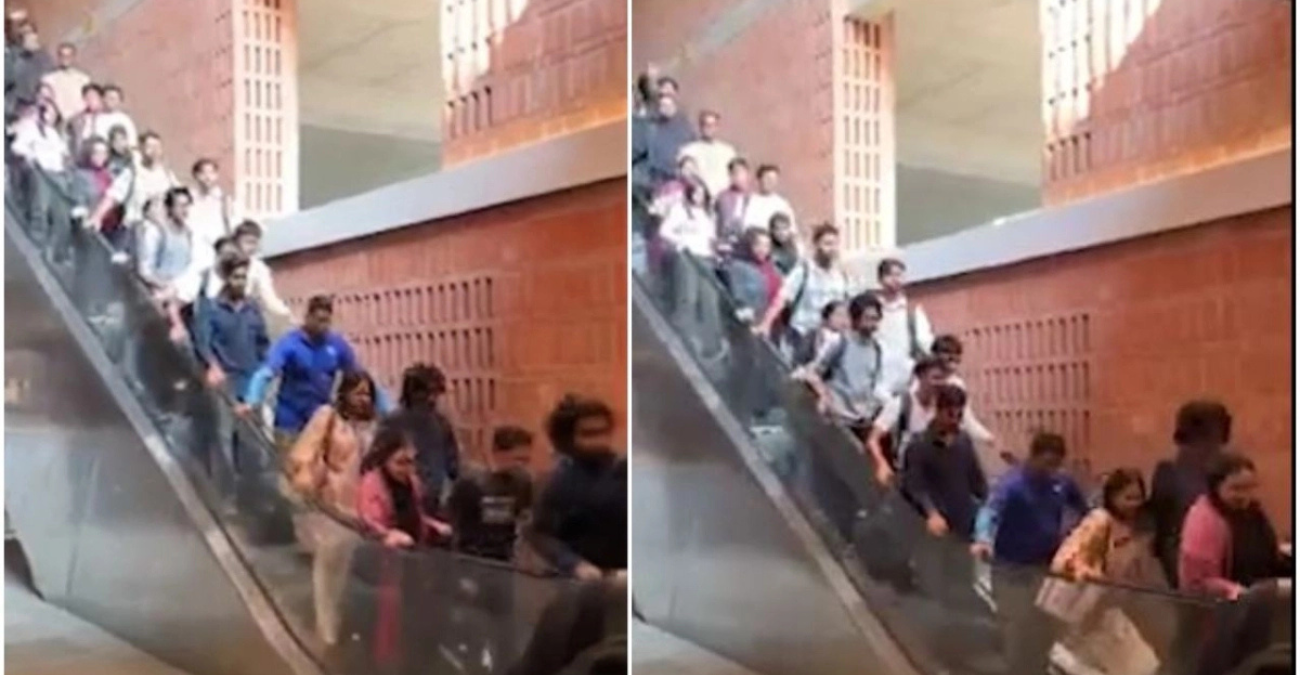 VIDEO - Πανικός σε πανεπιστήμιο: Κυλιόμενη σκάλα «έτρεχε» με ιλιγγιώδη ταχύτητα 
