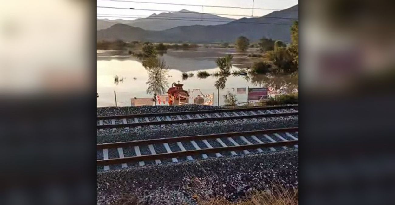Κακοκαιρία Daniel: Πλημμύρισε και το σημείο που συγκρούστηκαν τα τρένα στα Τέμπη – Δείτε βίντεο